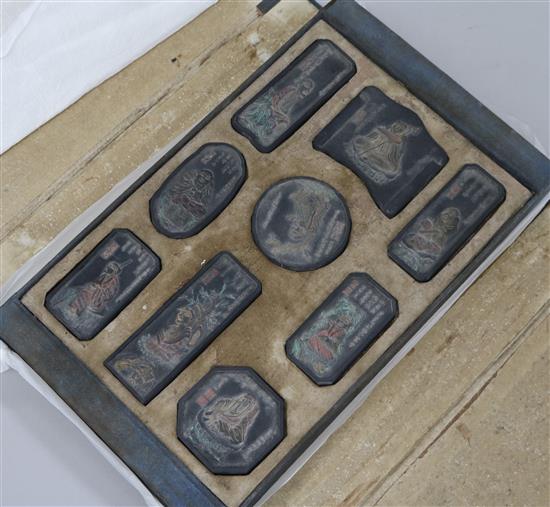 A cased set of Chinese inkcakes